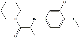 2-[(3,4-dimethoxyphenyl)amino]-1-(piperidin-1-yl)propan-1-one Struktur