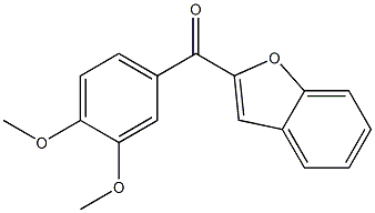 2-[(3,4-dimethoxyphenyl)carbonyl]-1-benzofuran,,结构式