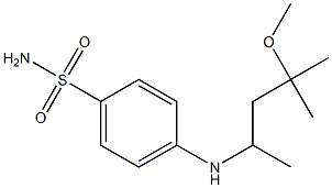 4-[(4-methoxy-4-methylpentan-2-yl)amino]benzene-1-sulfonamide Struktur