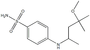 4-[(4-methoxy-4-methylpentan-2-yl)amino]benzene-1-sulfonamide 结构式