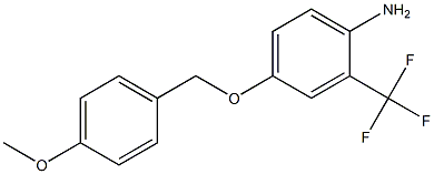 4-[(4-methoxyphenyl)methoxy]-2-(trifluoromethyl)aniline 结构式