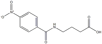 4-[(4-nitrobenzoyl)amino]butanoic acid 结构式
