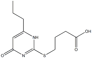 4-[(4-oxo-6-propyl-1,4-dihydropyrimidin-2-yl)sulfanyl]butanoic acid Structure