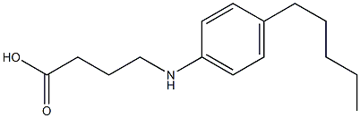 4-[(4-pentylphenyl)amino]butanoic acid 化学構造式