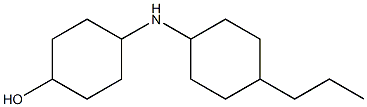 4-[(4-propylcyclohexyl)amino]cyclohexan-1-ol 化学構造式