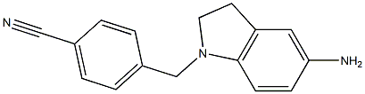 4-[(5-amino-2,3-dihydro-1H-indol-1-yl)methyl]benzonitrile Structure