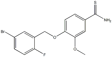 4-[(5-bromo-2-fluorophenyl)methoxy]-3-methoxybenzene-1-carbothioamide