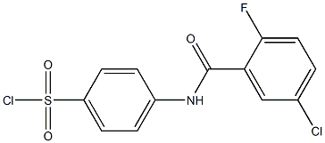 4-[(5-chloro-2-fluorobenzene)amido]benzene-1-sulfonyl chloride Struktur