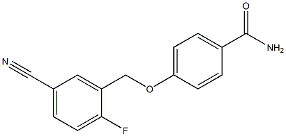 4-[(5-cyano-2-fluorophenyl)methoxy]benzamide Struktur