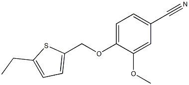 4-[(5-ethylthiophen-2-yl)methoxy]-3-methoxybenzonitrile Struktur