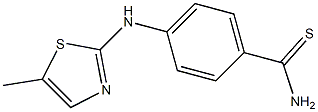 4-[(5-methyl-1,3-thiazol-2-yl)amino]benzene-1-carbothioamide 化学構造式