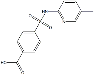 4-[(5-methylpyridin-2-yl)sulfamoyl]benzoic acid,,结构式