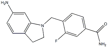 4-[(6-amino-2,3-dihydro-1H-indol-1-yl)methyl]-3-fluorobenzamide