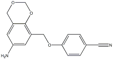 4-[(6-amino-2,4-dihydro-1,3-benzodioxin-8-yl)methoxy]benzonitrile Structure