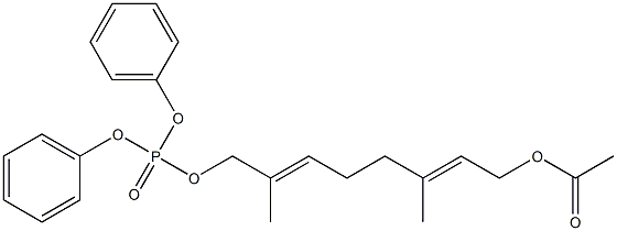 (2E,6E)-1-(Diphenoxyphosphinyl)oxy-8-acetoxy-2,6-dimethyl-2,6-octadiene|