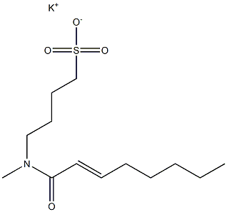 4-[N-(2-Octenoyl)-N-methylamino]-1-butanesulfonic acid potassium salt Struktur