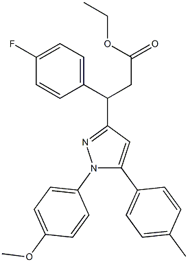 3-(4-Fluorophenyl)-3-[[1-(4-methoxyphenyl)-5-(4-methylphenyl)-1H-pyrazol]-3-yl]propanoic acid ethyl ester|