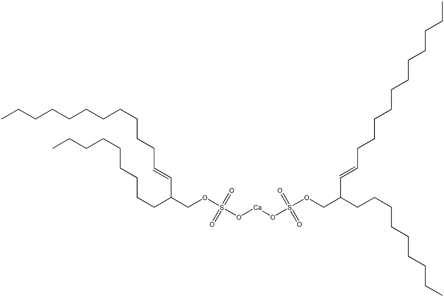 Bis(2-nonyl-3-pentadecenyloxysulfonyloxy)calcium Structure