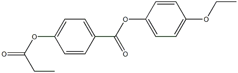 p-プロパノイルオキシ安息香酸p-エトキシフェニル 化学構造式