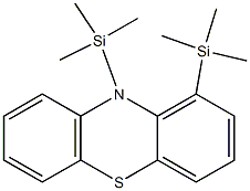 1,10-ビス(トリメチルシリル)-10H-フェノチアジン 化学構造式