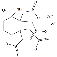 环己二胺四乙酸-钙, , 结构式