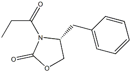 N-propionyl-(4R)-benzyl-2-oxazolidinone Structure