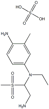 4-氨基-N-乙基-N-(Β-甲磺酰氨乙基)间甲苯胺硫酸盐, , 结构式