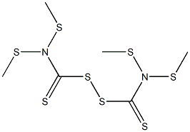 双-(二甲基二硫代氨基甲酰基)二硫化物, , 结构式