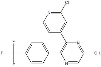 6-(2-CHLOROPYRIDIN-4-YL)-5-[4-(TRIFLUOROMETHYL)PHENYL]PYRAZIN-2-OL,,结构式