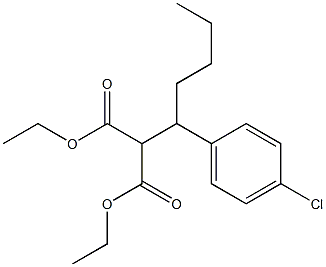DIETHYL [1-(4-CHLOROPHENYL)PENTYL]MALONATE,,结构式