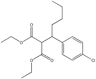 DIETHYL [1-(4-CHLOROPHENYL)PENTYL]MALONATE Structure