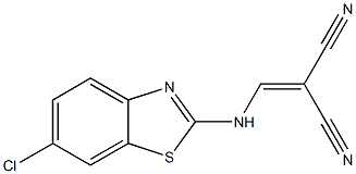 2-{[(6-chloro-1,3-benzothiazol-2-yl)amino]methylidene}malononitrile 结构式