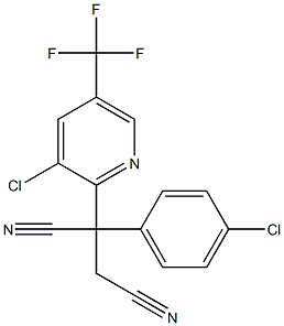 2-(4-chlorophenyl)-2-[3-chloro-5-(trifluoromethyl)-2-pyridinyl]succinonitrile 结构式