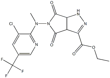 ethyl 5-[[3-chloro-5-(trifluoromethyl)-2-pyridinyl](methyl)amino]-4,6-dioxo-1,3a,4,5,6,6a-hexahydropyrrolo[3,4-c]pyrazole-3-carboxylate Structure