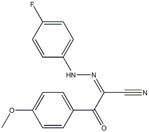 2-[2-(4-fluorophenyl)hydrazono]-3-(4-methoxyphenyl)-3-oxopropanenitrile Structure