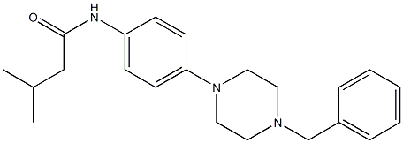 N-[4-(4-benzylpiperazino)phenyl]-3-methylbutanamide Struktur