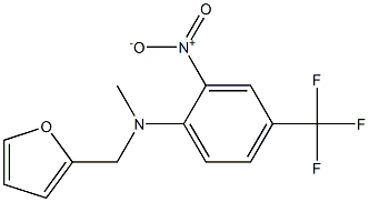 N1-(2-furylmethyl)-N1-methyl-2-nitro-4-(trifluoromethyl)aniline,,结构式