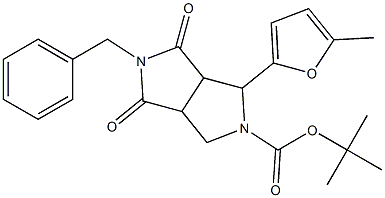 tert-butyl 5-benzyl-1-(5-methyl-2-furyl)-4,6-dioxohexahydropyrrolo[3,4-c]pyrrole-2(1H)-carboxylate Structure