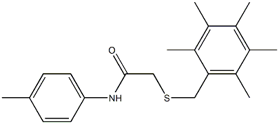  N1-(4-methylphenyl)-2-[(2,3,4,5,6-pentamethylbenzyl)thio]acetamide