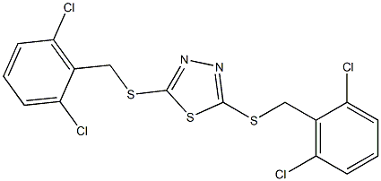 2,5-di[(2,6-dichlorobenzyl)thio]-1,3,4-thiadiazole,,结构式