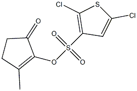 2-methyl-5-oxocyclopent-1-enyl 2,5-dichlorothiophene-3-sulfonate Struktur
