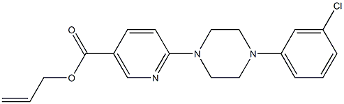 allyl 6-[4-(3-chlorophenyl)piperazino]nicotinate Struktur