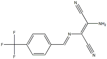 2-amino-3-{[4-(trifluoromethyl)benzylidene]amino}but-2-enedinitrile Struktur