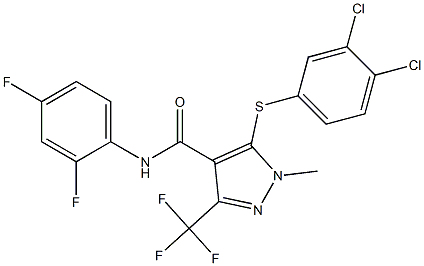 5-[(3,4-dichlorophenyl)sulfanyl]-N-(2,4-difluorophenyl)-1-methyl-3-(trifluoromethyl)-1H-pyrazole-4-carboxamide