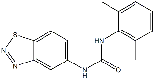 N-(1,2,3-benzothiadiazol-5-yl)-N'-(2,6-dimethylphenyl)urea 化学構造式