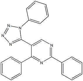 2,4-diphenyl-5-(1-phenyl-1H-1,2,3,4-tetraazol-5-yl)pyrimidine Structure