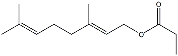 3,7-dimethylocta-2,6-dienyl propionate Structure