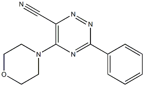 5-morpholino-3-phenyl-1,2,4-triazine-6-carbonitrile Structure