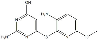 2-amino-6-[(3-amino-6-methoxy-2-pyridyl)thio]pyrimidin-4-ol,,结构式