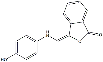 3-[(4-hydroxyanilino)methylene]-2-benzofuran-1(3H)-one 化学構造式